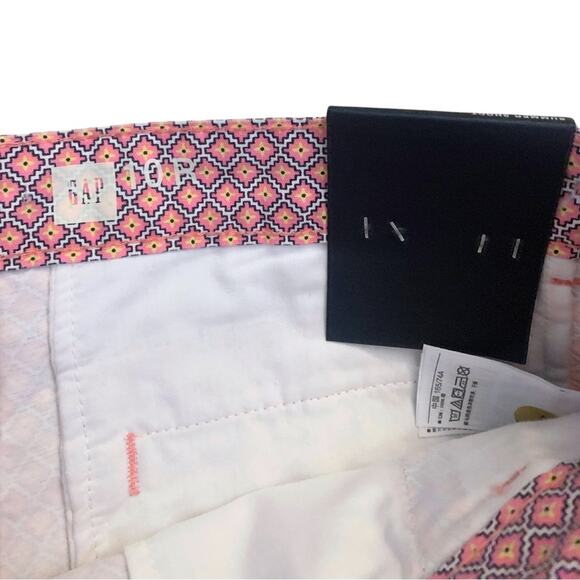 NWT Gap Low Rise Pink Print Summer Shorts Cotton Size 10 Pattern - Picture 4 of 9